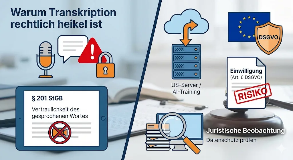 Transkription rechtlich heikel