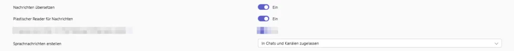 Microsoft Teams | Einstellungen – Nachrichten - Features & Inklusion
