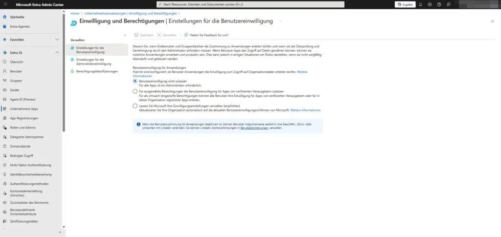 Benutzereinwilligung