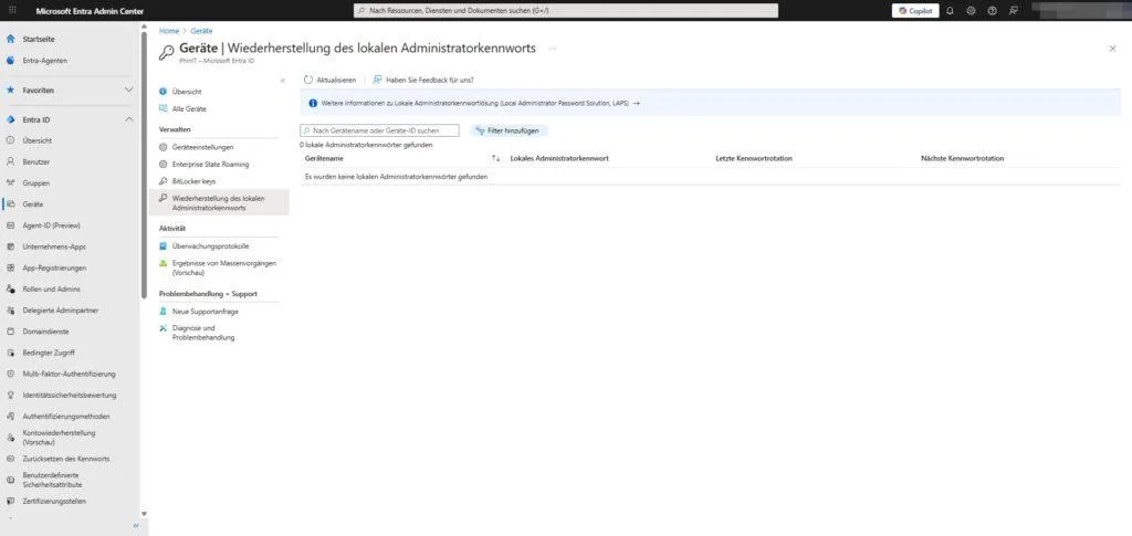 Wiederherstellung des lokalen Administratorkennworts