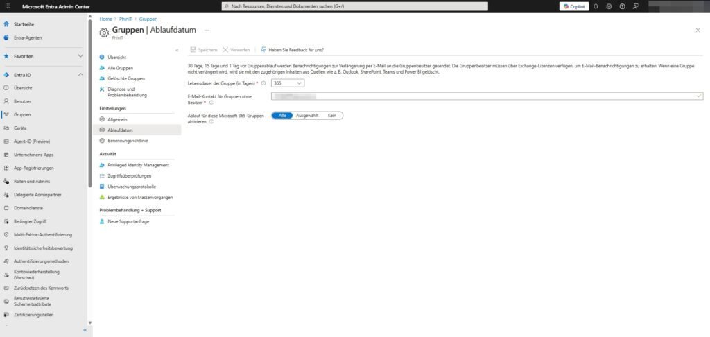 Microsoft 365 EntraID | GROUPS - Expiration Date