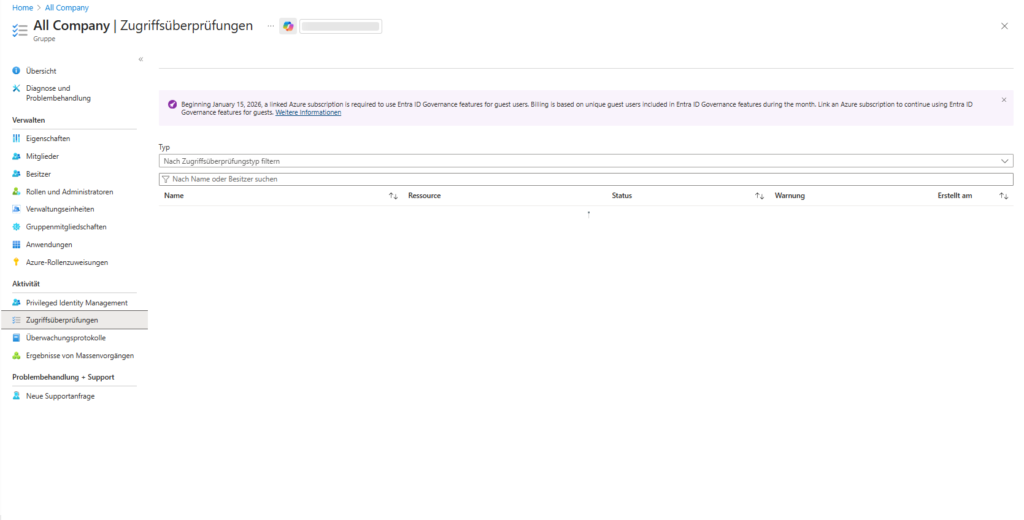Microsoft 365 EntraID | GROUPS - Access Reviews