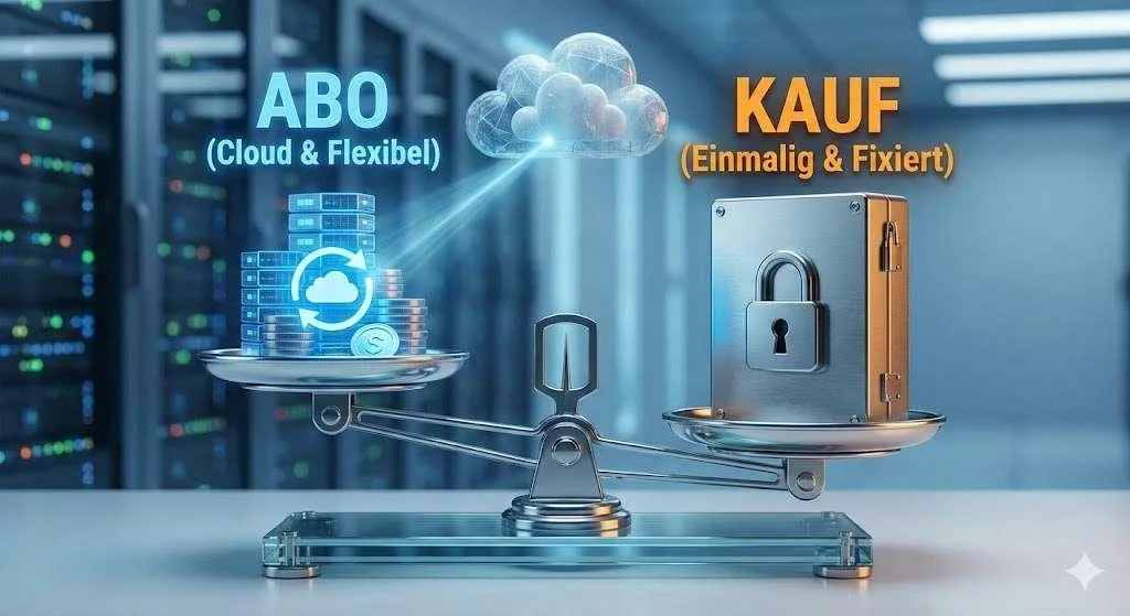 ABO vs. KAUF Modell als Wage dargestellt