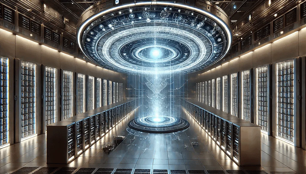 Microsoft & OpenAI | Konzeptgrafik des Stargate-Projekts in einem Rechenzentrum