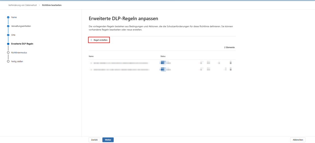 Create MS Purview DLP Rule - Advanced Rules