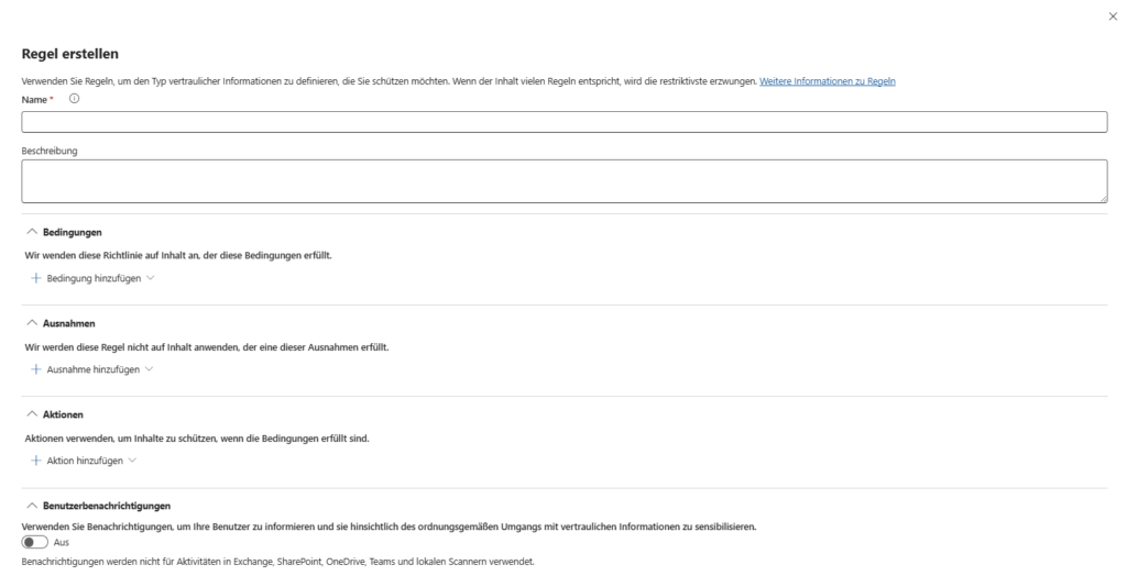 MS Purview DLP Create Rule Actions: Enforcement Part 1