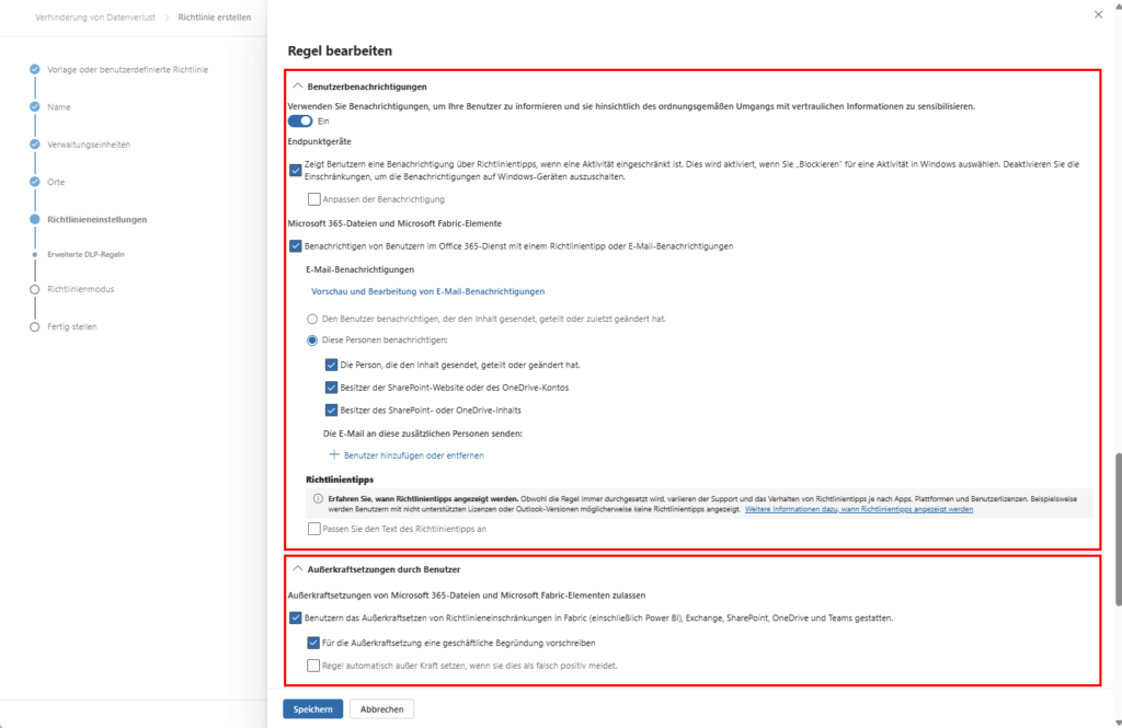 Microsoft Purview DLP - Places - Edit Rule