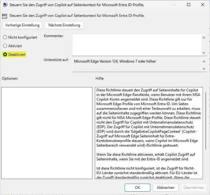 Control access to page content for Copilot