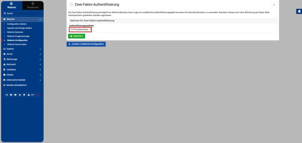 Zwei-Faktor-Authentifizierungseinstellungen