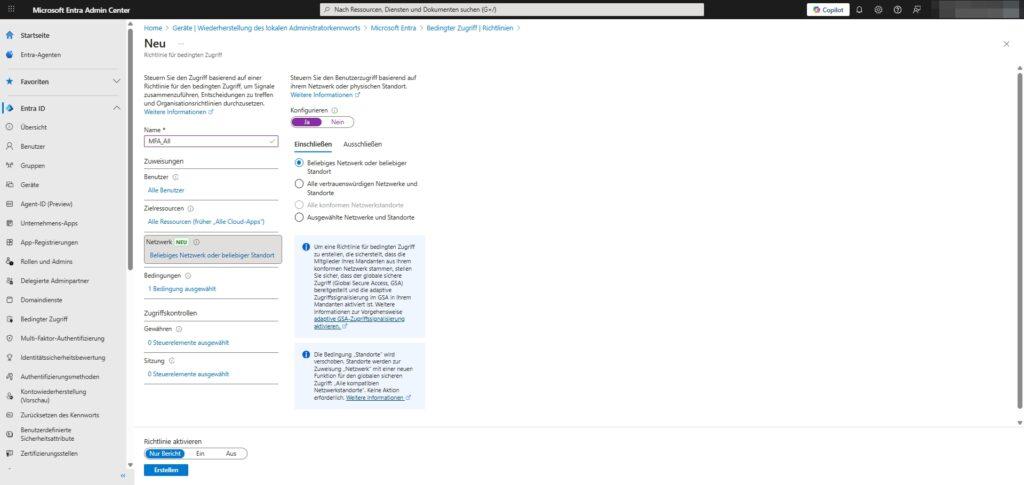 Microsoft 365 EntraID | Conditional Access 25 MS365 EntraID Schutz Bedingter Zugriff Richtlinie erstellen Neu 4 122025