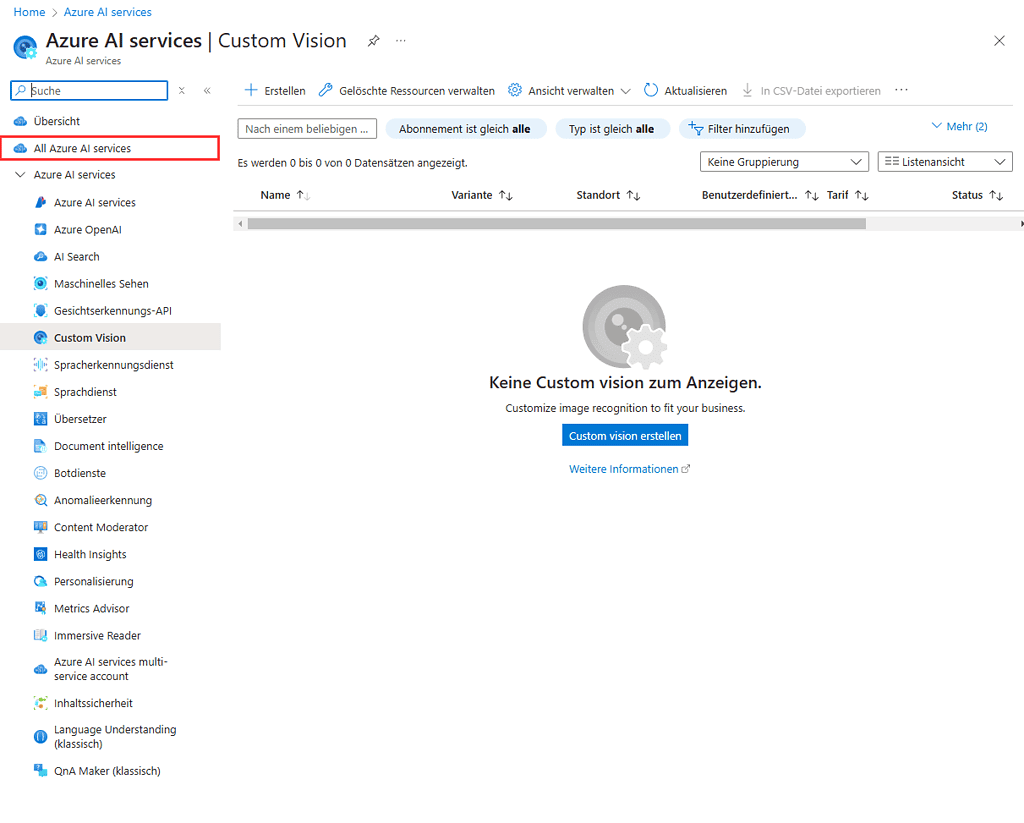 Microsofts Core AI Plattform und Tools 6 Azure Custom Vision