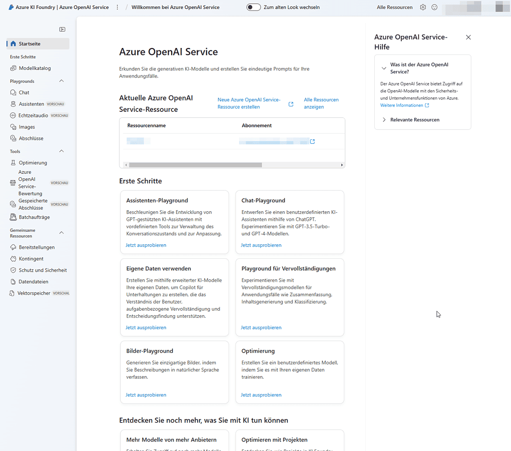 Microsofts Core AI Plattform und Tools 4 Azure OpenAI Integration