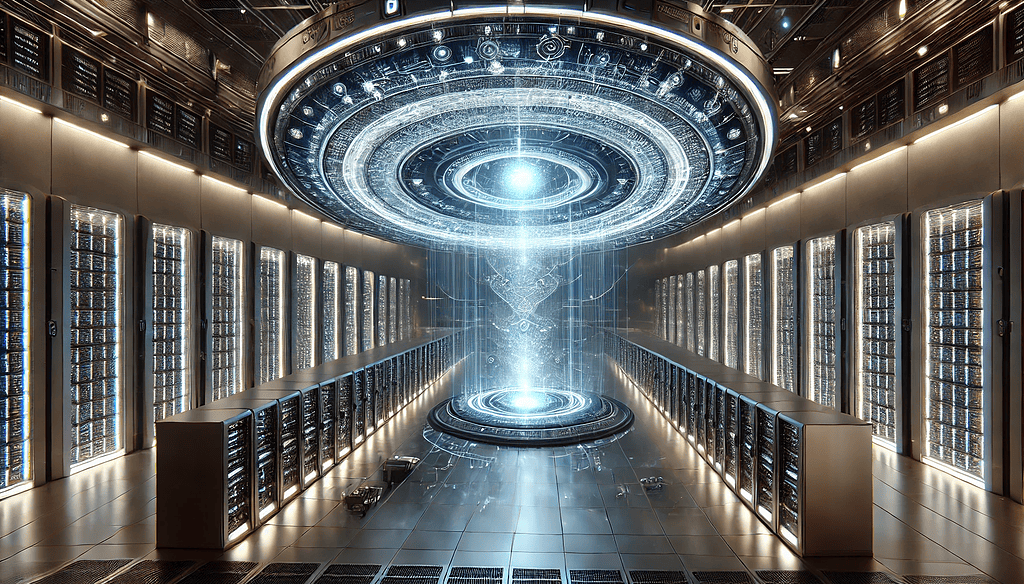 Microsoft & OpenAI | Konzeptgrafik des Stargate-Projekts in einem Rechenzentrum