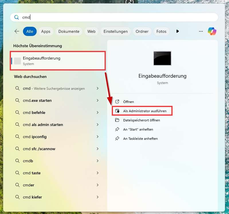 Windows 11 Sysprep | zum perfekten Image 5 Windows 11 CMD als Administrator öffnen
