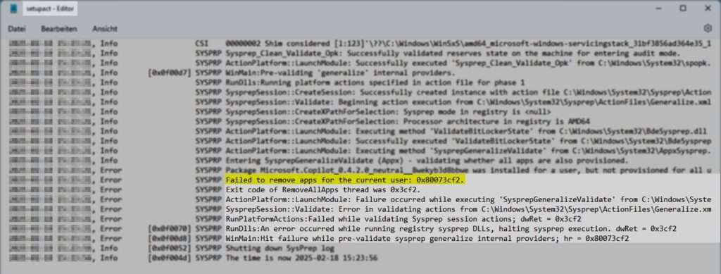 Windows 11 Sysprep | zum perfekten Image 13 setupact