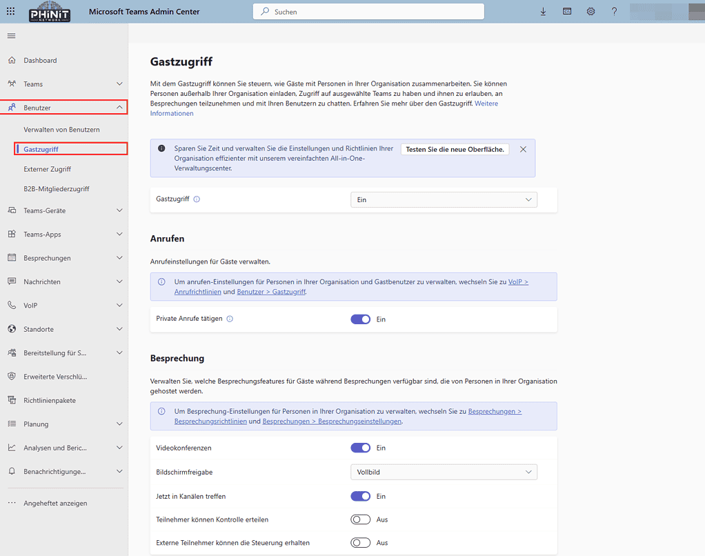 Microsoft Teams Gastzugriff