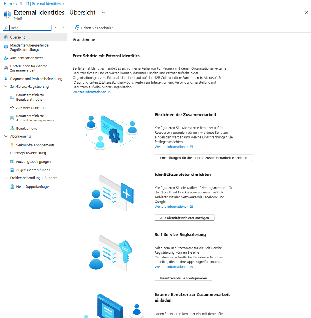 externer Benutzer in Azure Entra ID