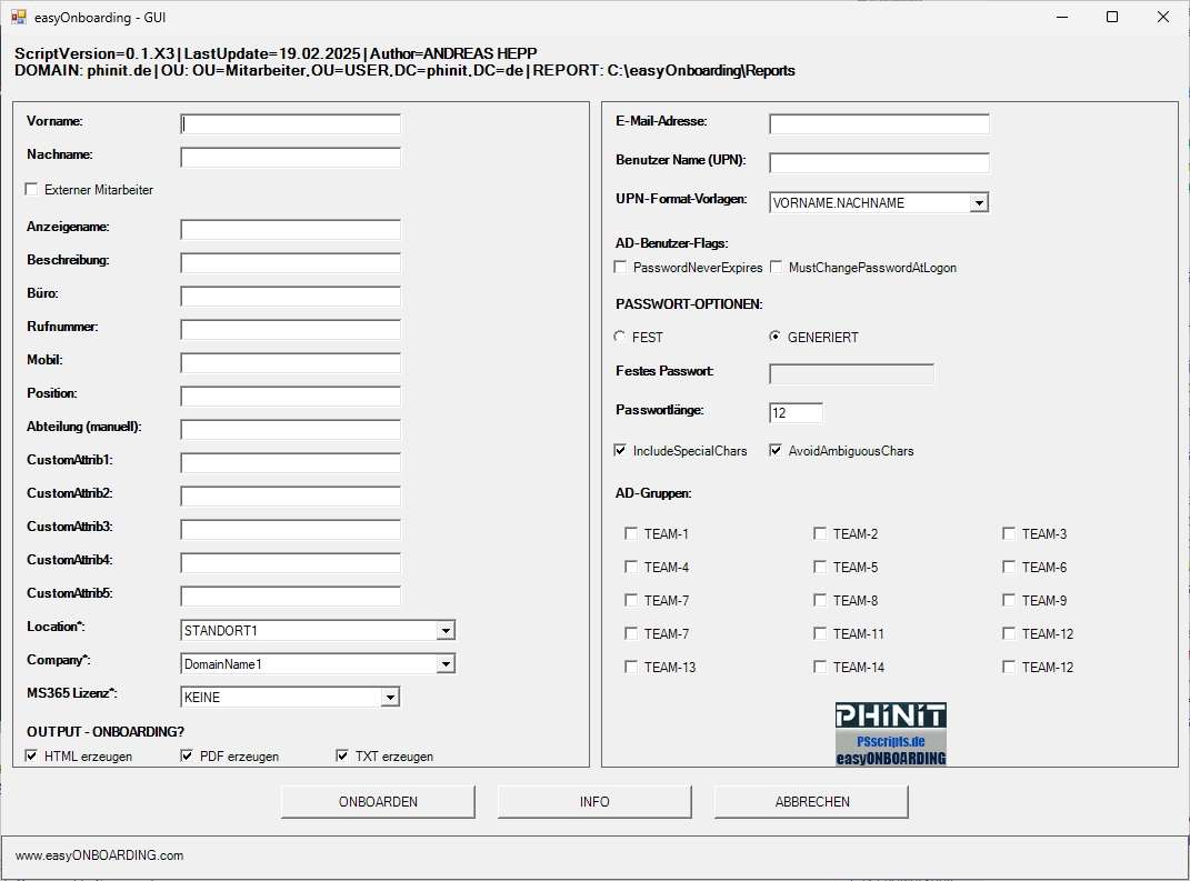 easyONBOARDING V0.1.3 DEFAULT INI v3