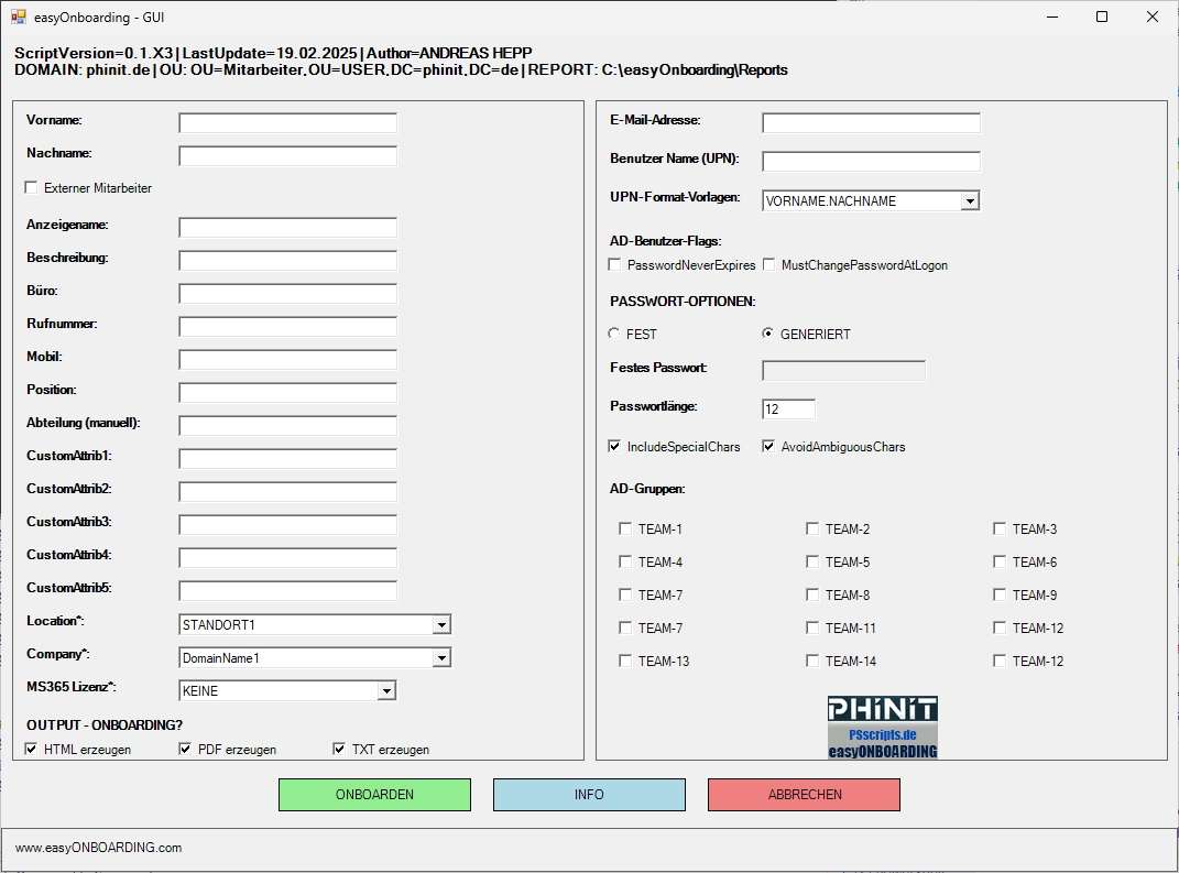 easyONBOARDING V0.1.3 DEFAULT INI v4