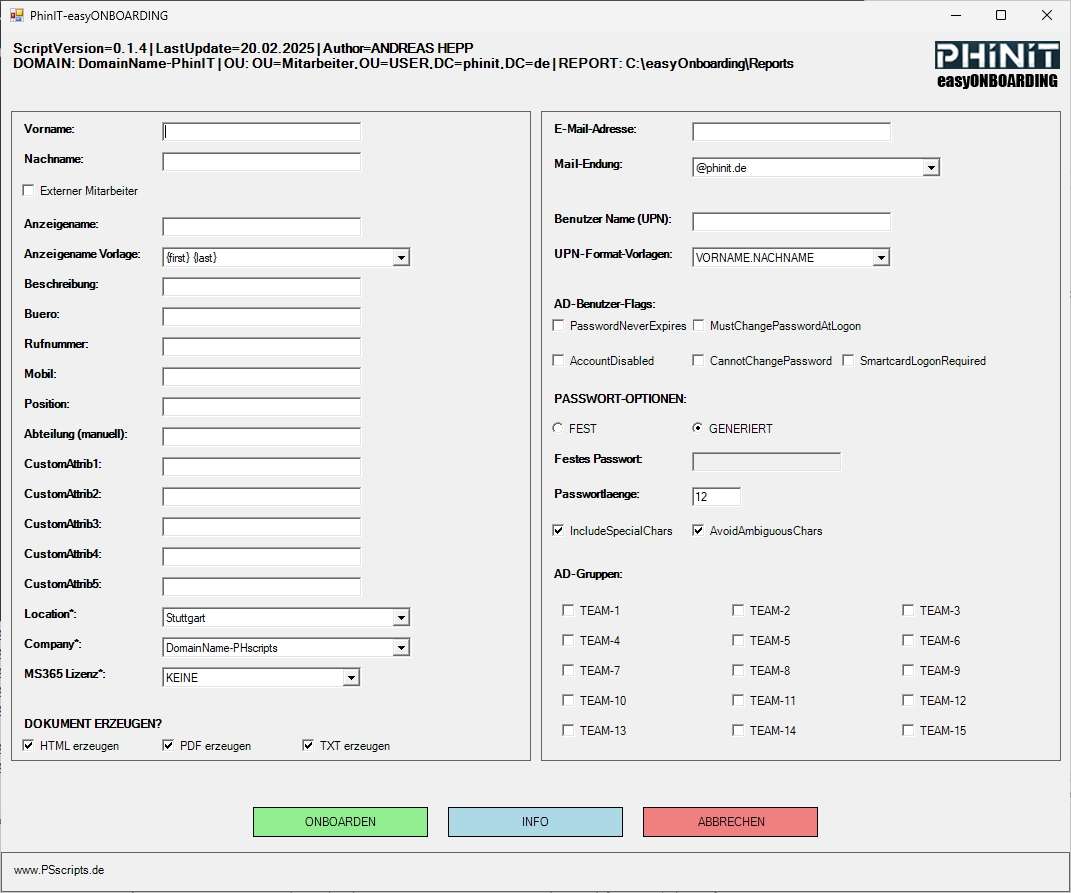 easyONBOARDING V0.1.4 V1