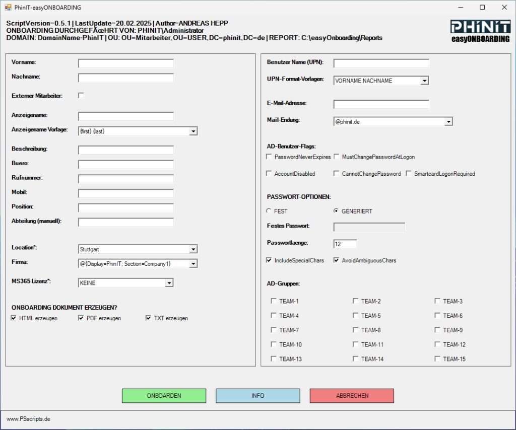 easyONBOARDING V0.5.1 V1
