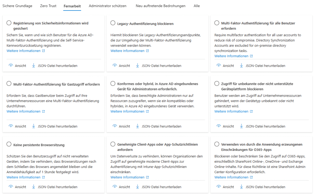 Conditional Access Templates 2025 7 Conditional Access‑Vorlage