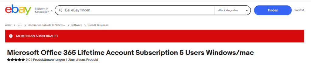 Lebenslange Microsoft Office Lizenz als Alternative zum Microsoft 365 Abo