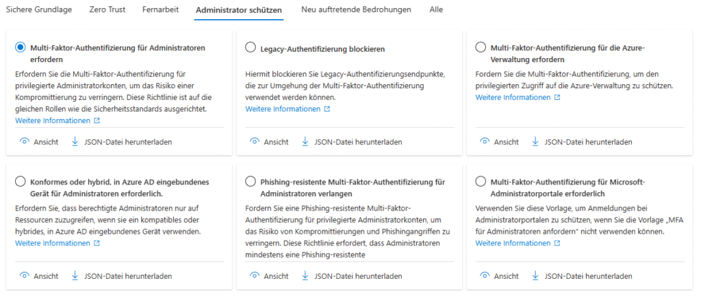 Conditional Access Templates 2025 8 Conditional Access‑Vorlage