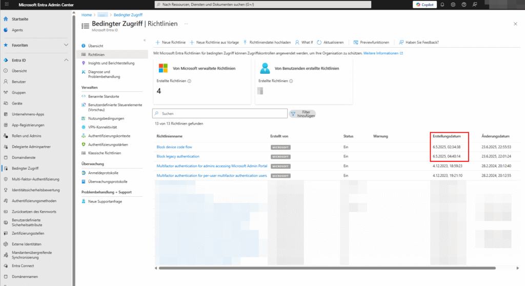 Microsoft 365 Device Code Phishing Policy | Ausnahmen 2 grafik 1