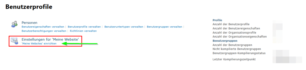 Microsoft OneDrive | Mitarbeiter Offboarding noch einfacher 4 SharePoint Admin Center - Weitere Funktionen / Benutzerprofile → Meine Websites einrichten