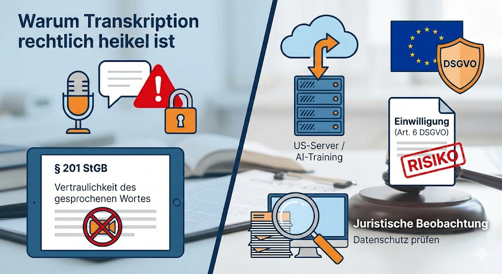 Transkription rechtlich heikel