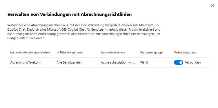 Privacy in Microsoft Copilot 42 Abrechnung und Nutzung Connect Service with Policy Done