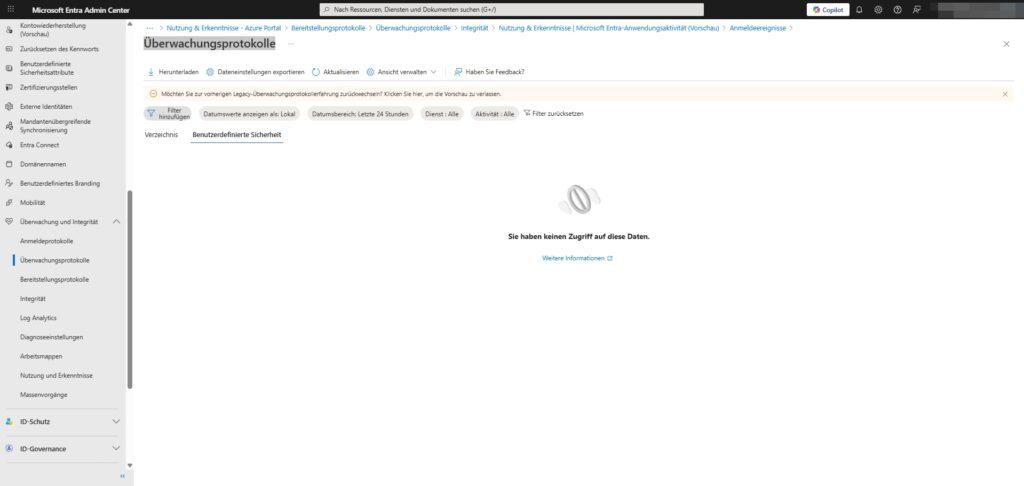 MS365 EntraID Ueberwachungsprotokolle Sicherheit 122025