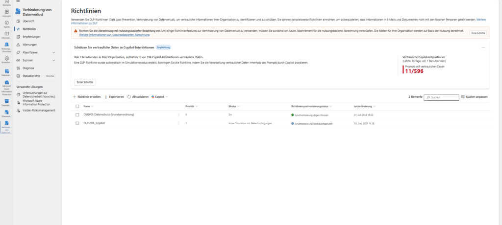 Microsoft Purview DLP Policies