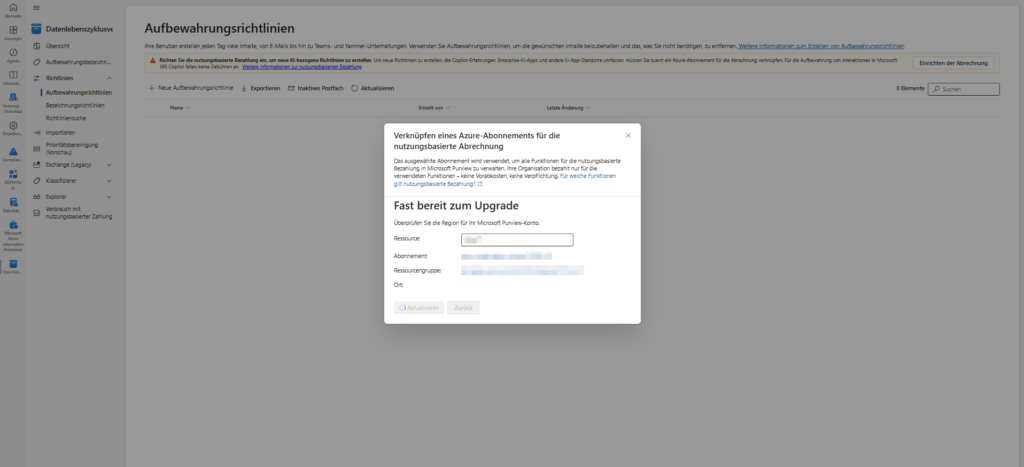 Microsoft Purview | Data Lifecycle Management: Einrichtung einer Retention Policy 16 grafik 322