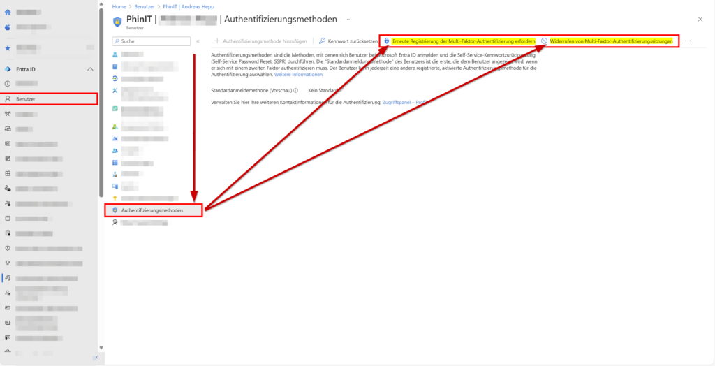 EntraID Benutzer Authentifizierungsmethoden 1