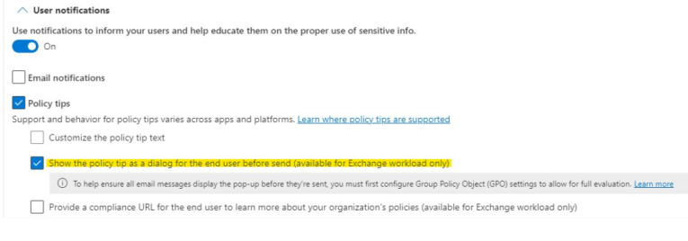 Purview | Custom DLP Dialoge im neuen Outlook 7 grafik 35