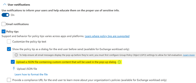 Purview | Custom DLP Dialoge im neuen Outlook 8 grafik 36